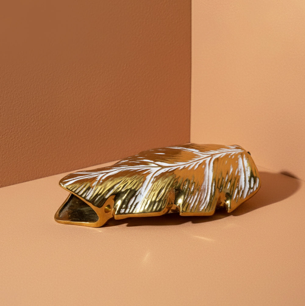 Gold Leaf Ceramic Decorative Vase