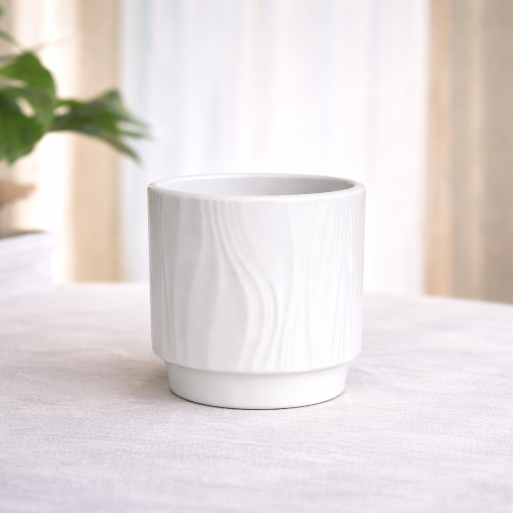 WaveForm White Planter