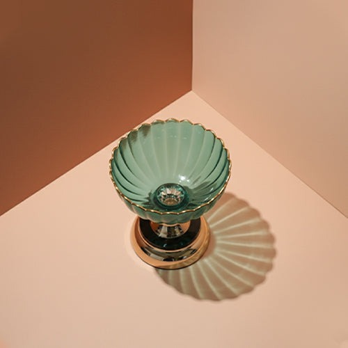 Emerald Crest Pedestal Bowl