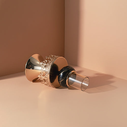 Regalia Noir Marble Candle Pedestal