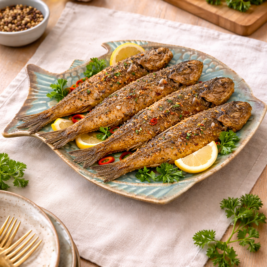 Aqua Fin Ceramic Platter