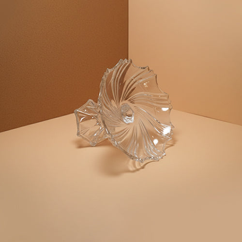 Crystal Wave Pedestal Platter