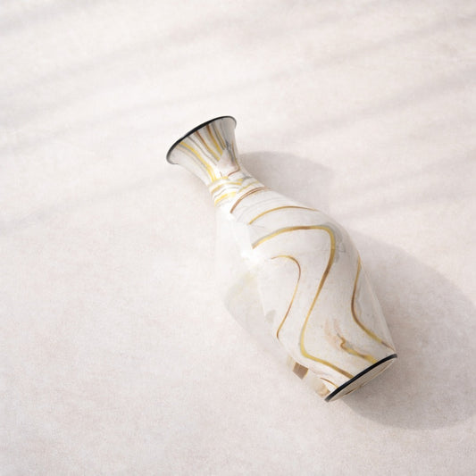 Lemon Zest Striped Decanter