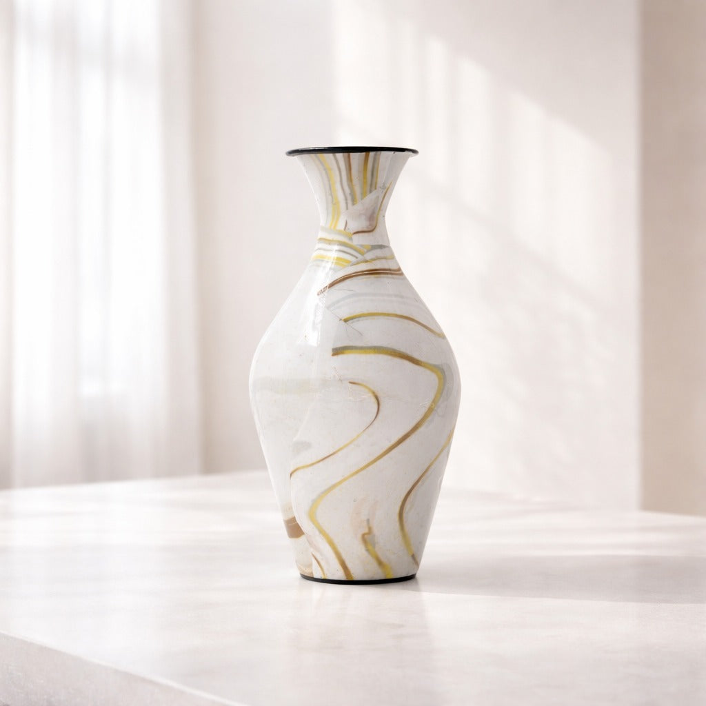 Lemon Zest Striped Decanter