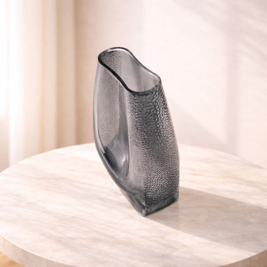 Charcoal Glass Vase