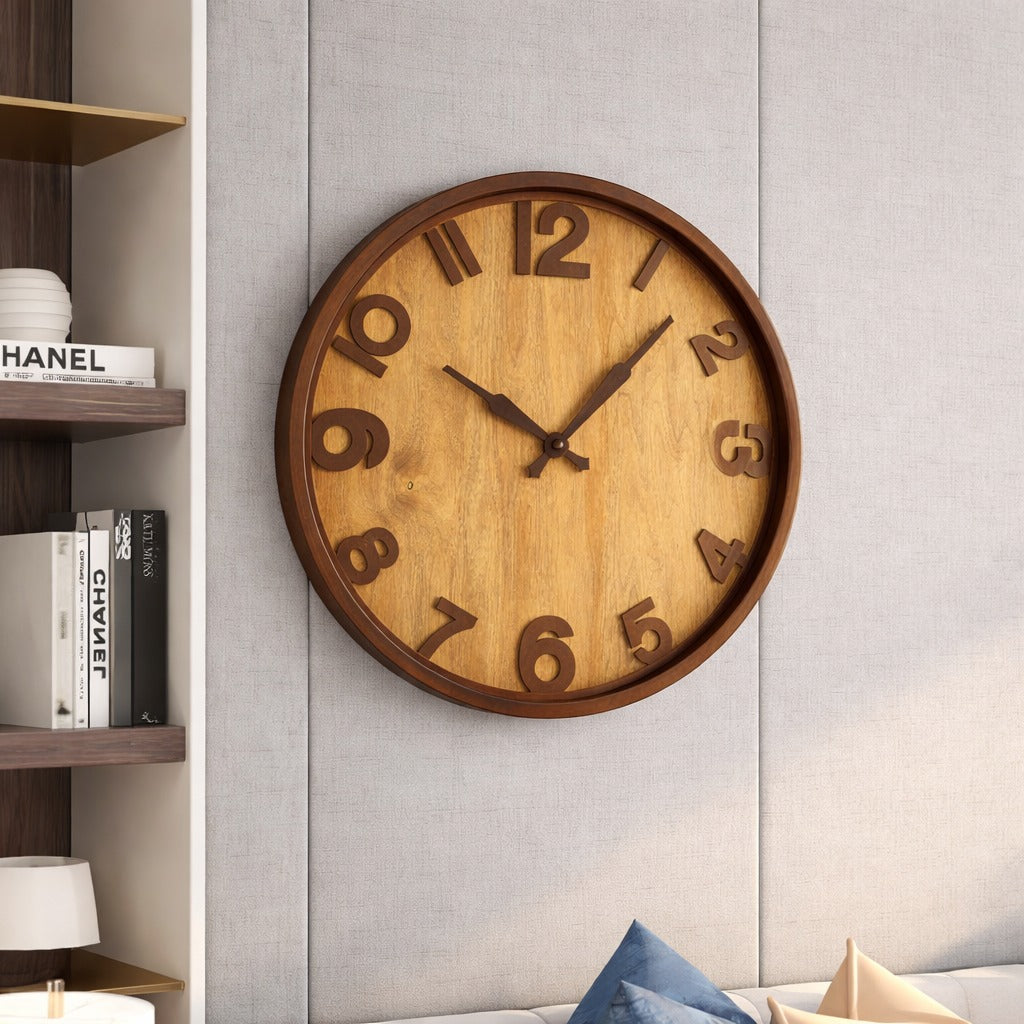 Timber Wall Clock