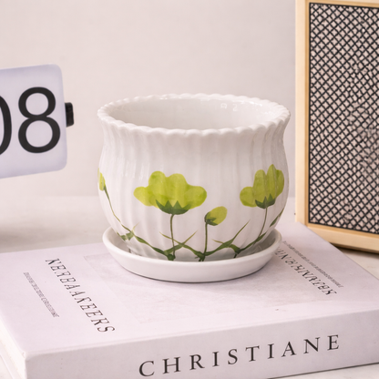 Soft Petal Ceramic Planter