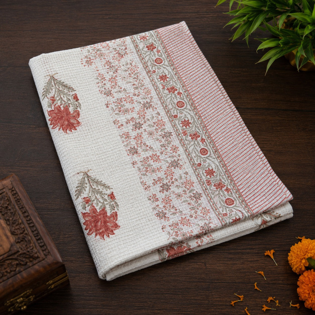 Pastel Garden- Waffle Towel