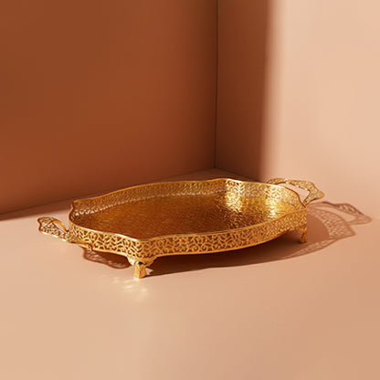 Imperial Gold Filigree Serving Tray Large