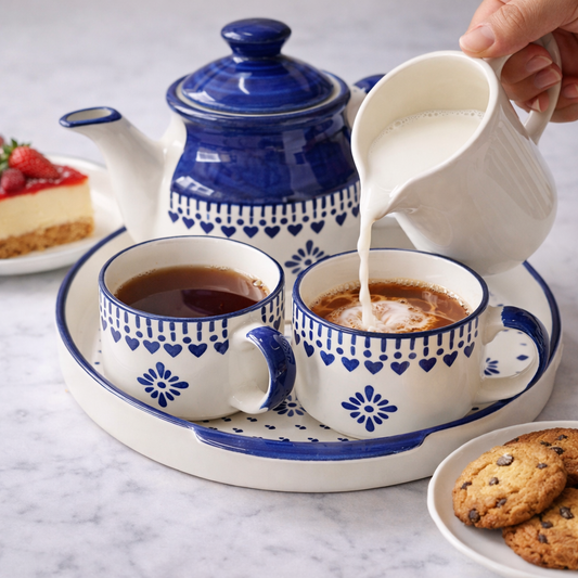 Veloura Blue Pottery Tea Set