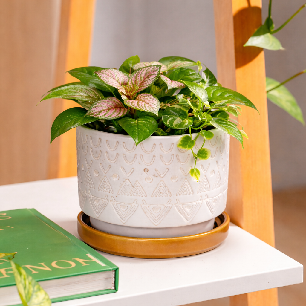 Ivory Tribe Ceramic Planter