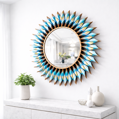 Blue Flame Sun Mirror