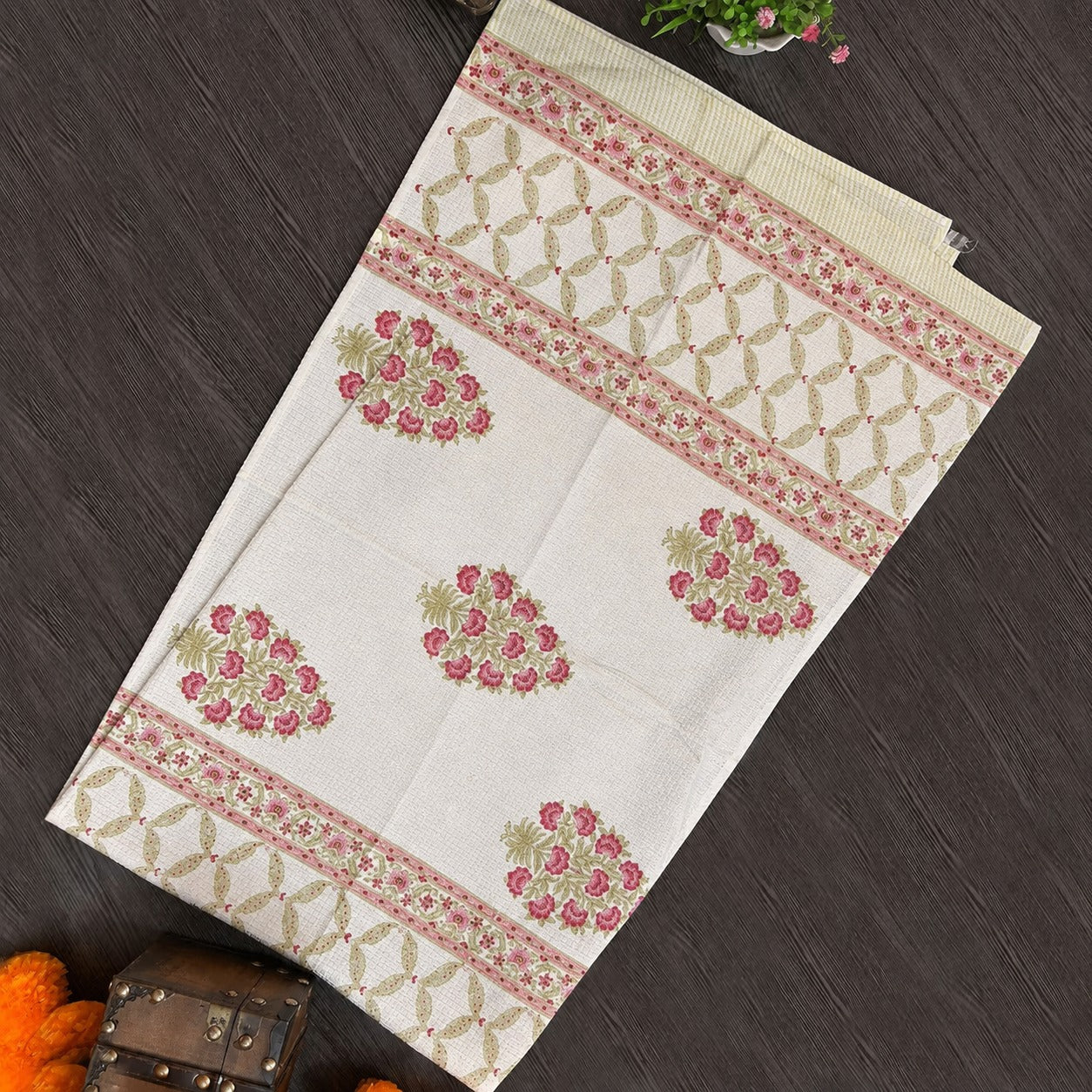 Blush Bouquet- Waffle Towel