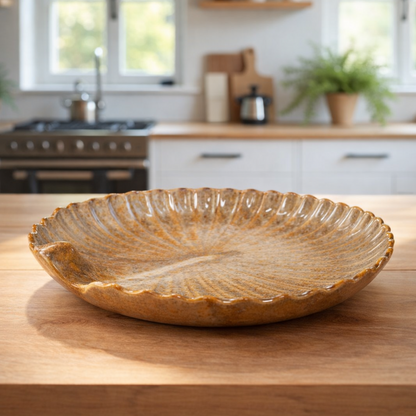 Harvest Ripple Ceramic Platter
