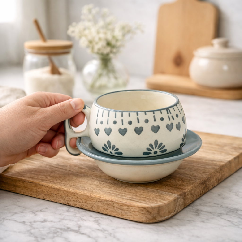 Heartland Sip Mug with Saucer
