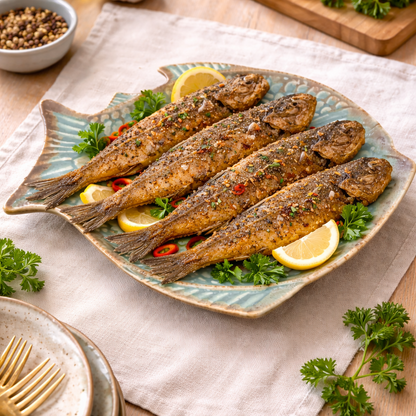 Aqua Fin Ceramic Platter