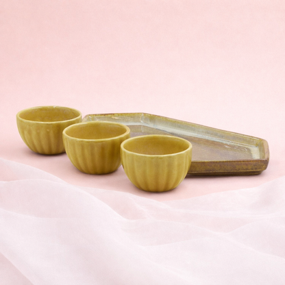 Rustic Honey Ceramic Trio