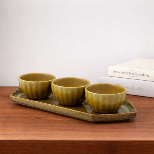 Rustic Honey Ceramic Trio