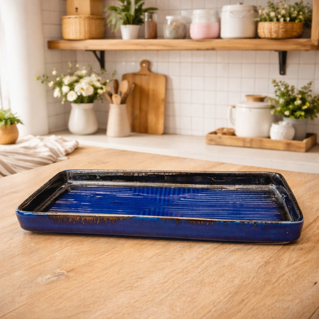 Blue Horizon Rectangular Tray