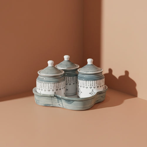 Set of 4 Blue Haze Harmony Jar