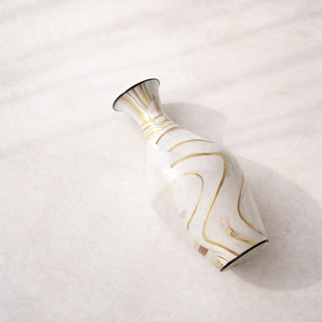 Lemon Zest Striped Decanter