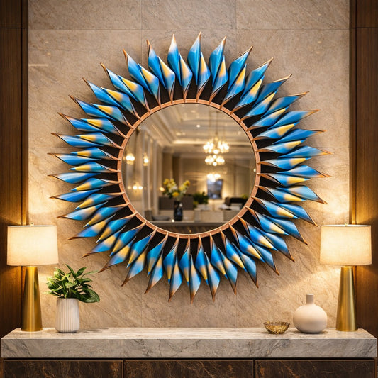 Blue Flame Sun Mirror
