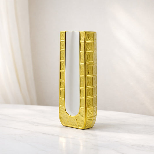 Golden Quilt Vase