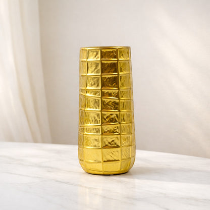 Golden Quilt Vase