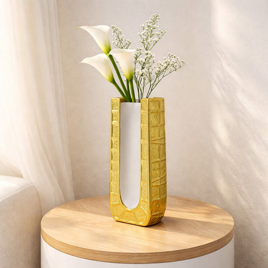Golden Quilt Vase