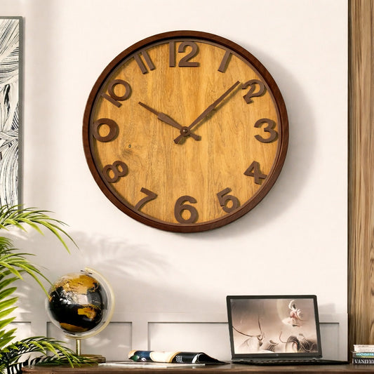 Timber Wall Clock