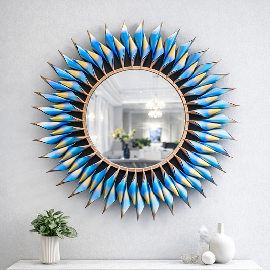 Blue Flame Sun Mirror