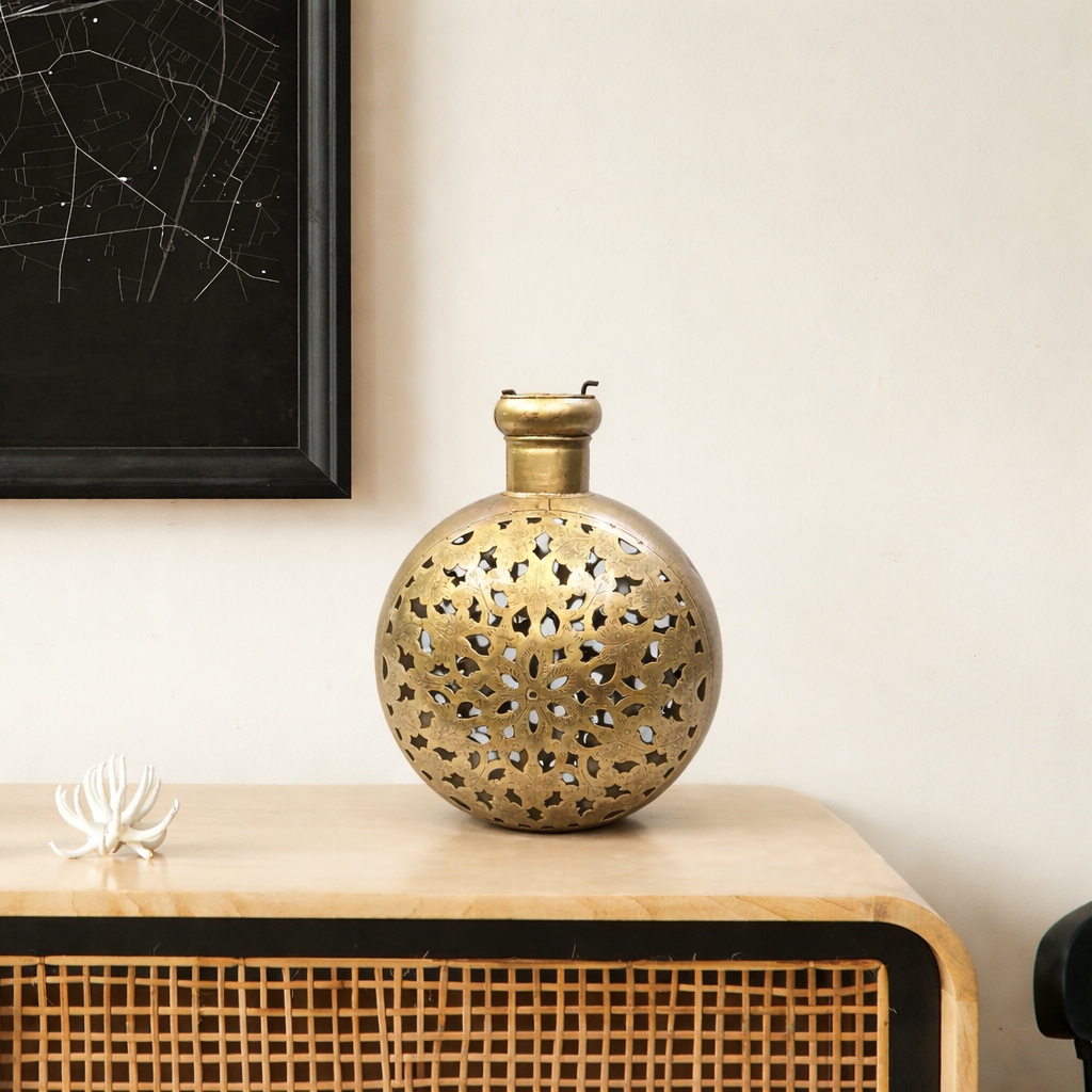 Golden Jaali Vase