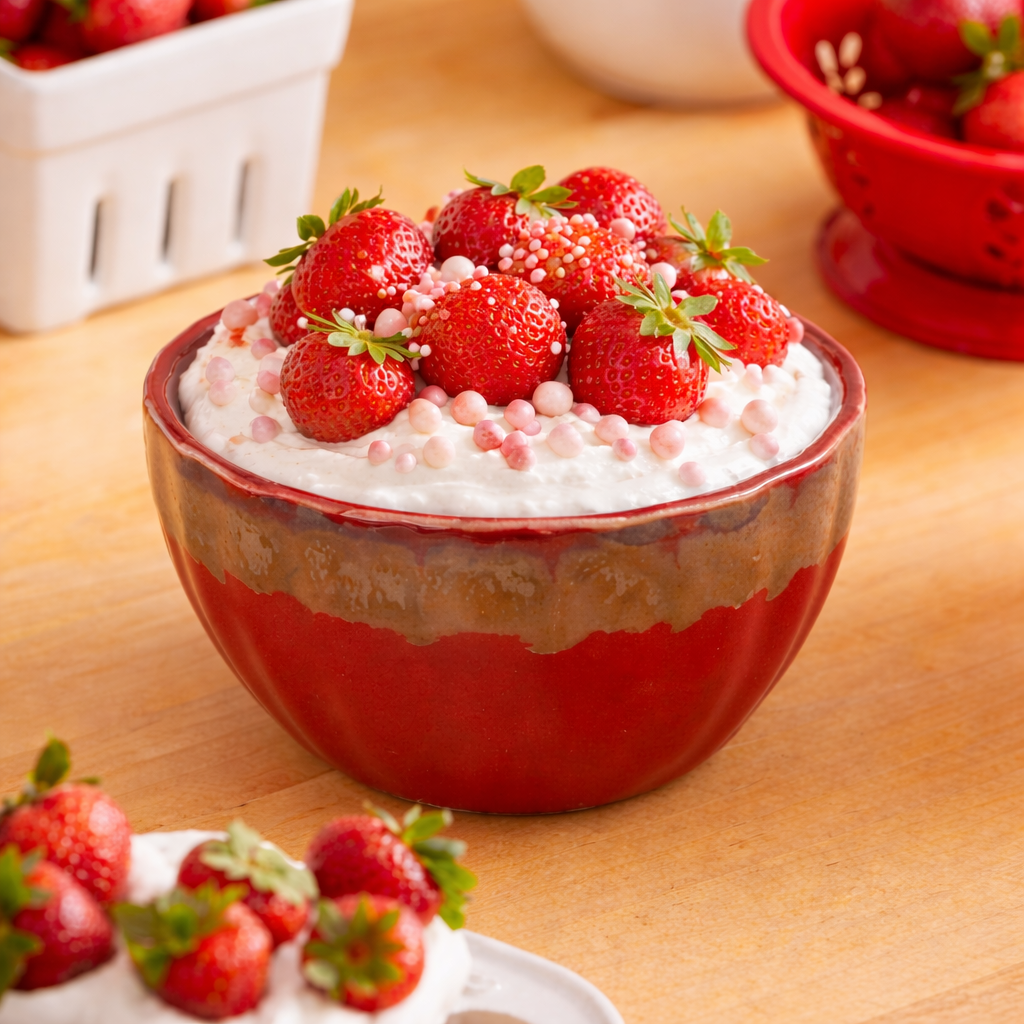 Crimson Dip Ceramic Bowl