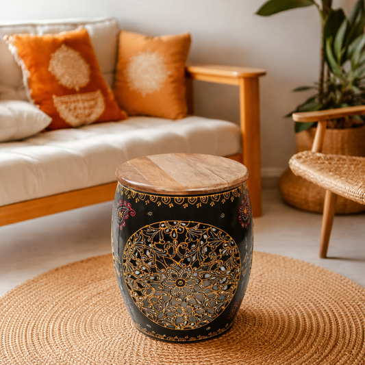 Royal Mandala Accent Stool