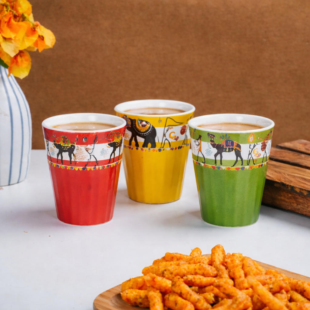 Festive Indian Artware Cups