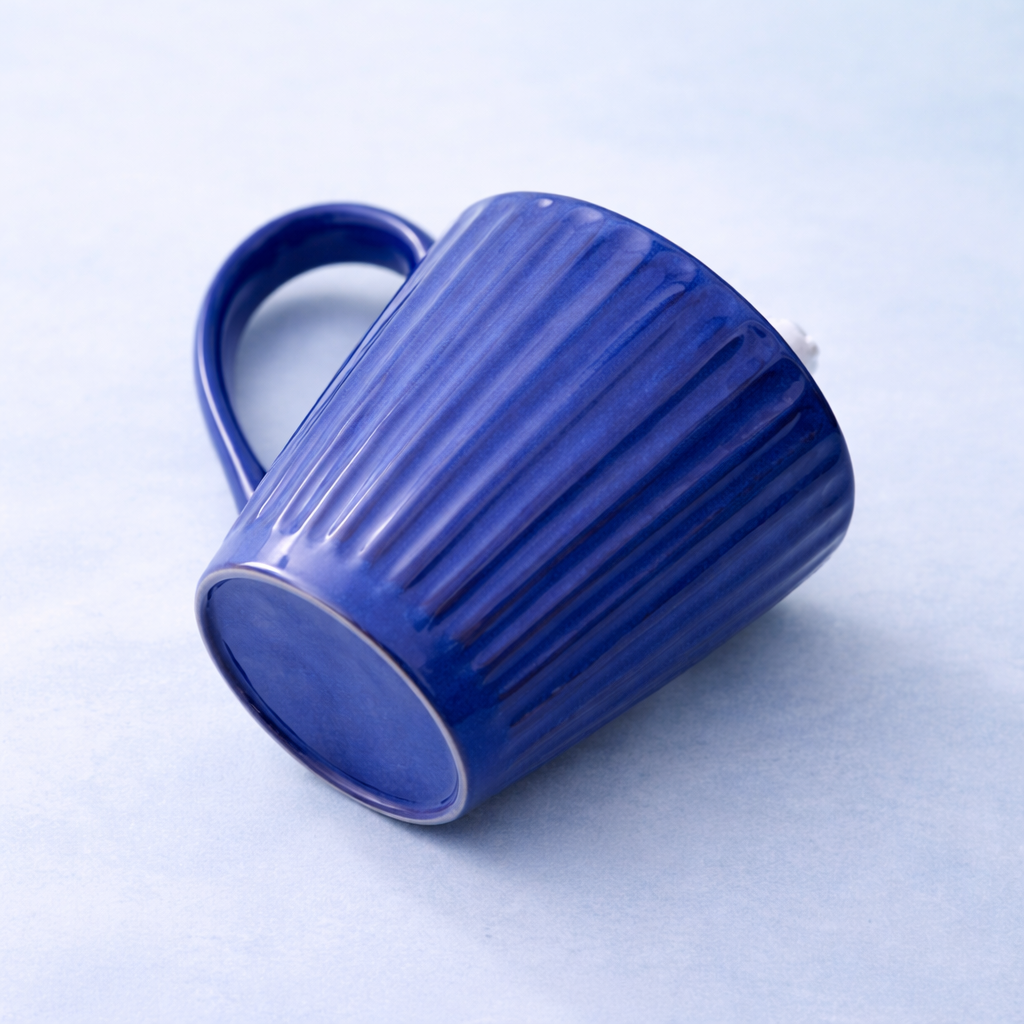 Velvet Blue Ceramic Coffee Mug