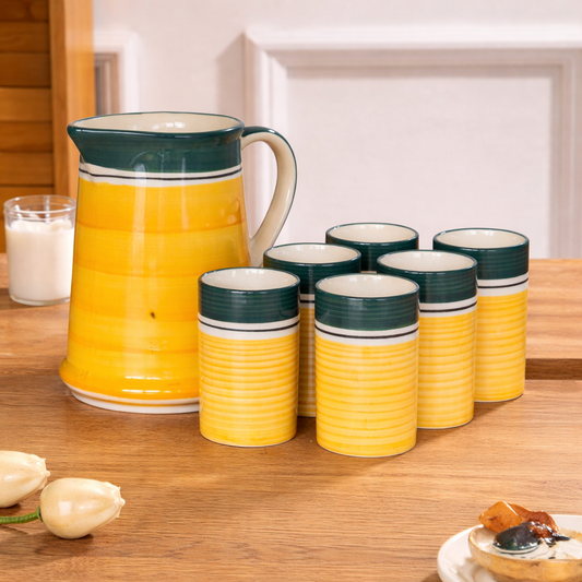 Lemon Mist Ceramic Drink Set