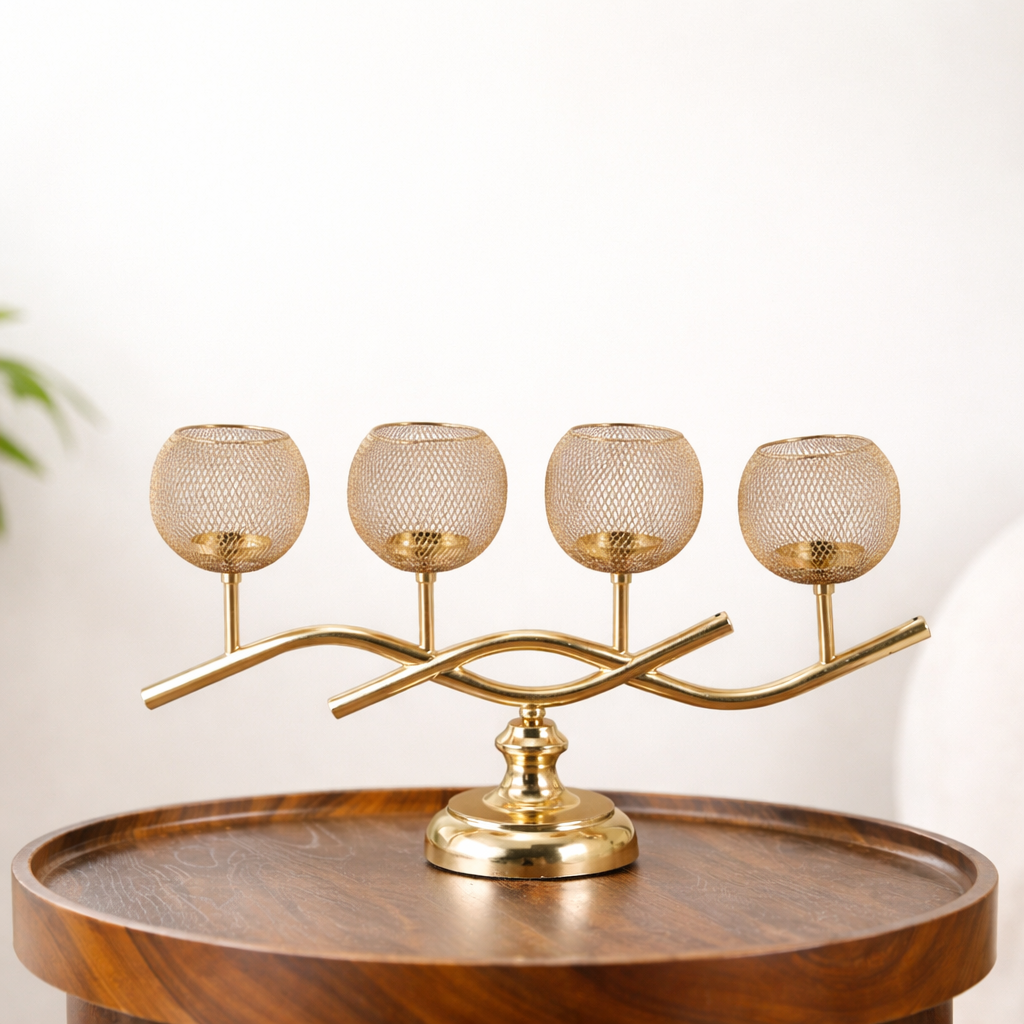 Aurex Wave Quad Tealight Holder