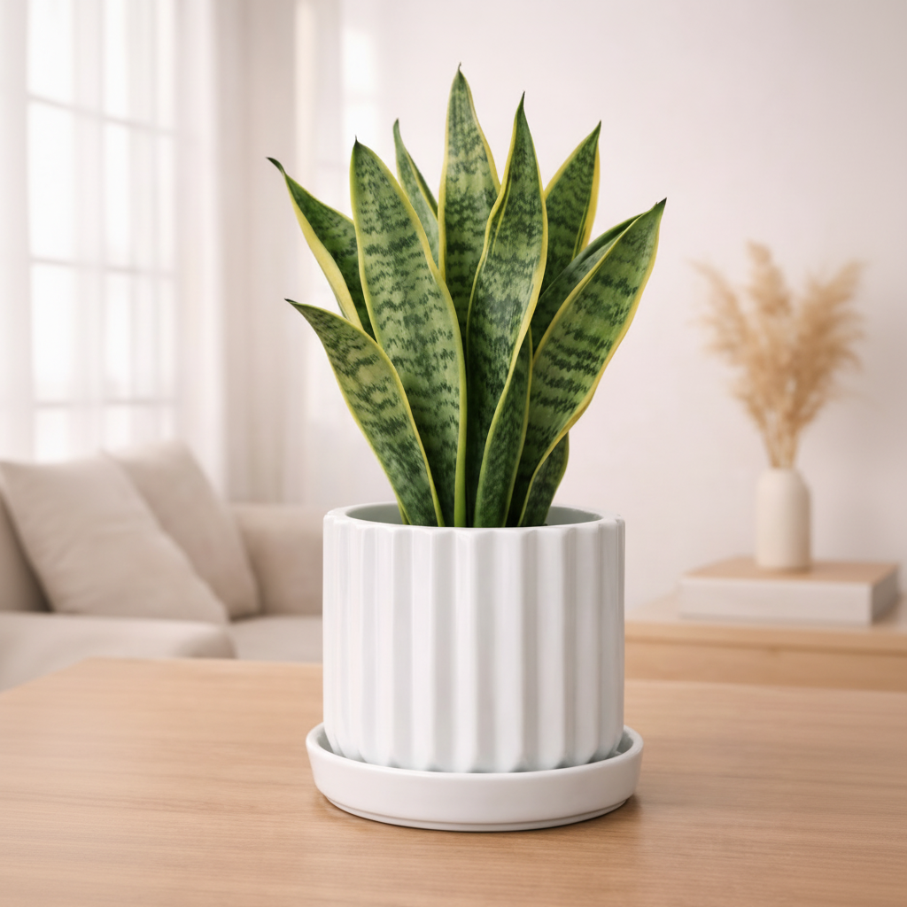 Ivora Fluted Ceramic Planter