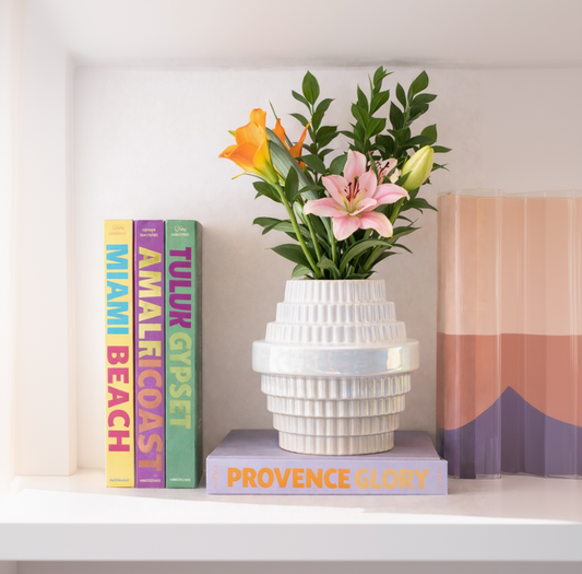 Ivory Steps Ceramic Vase