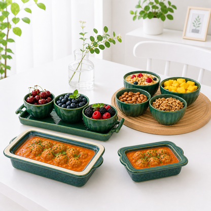 Emerald Feast Serveware Collection