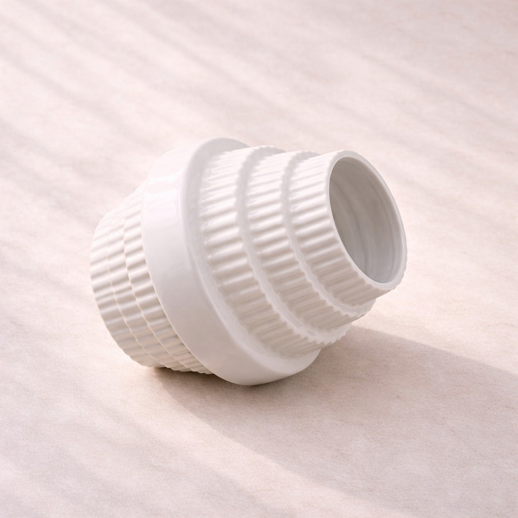 Ivory Steps Ceramic Vase