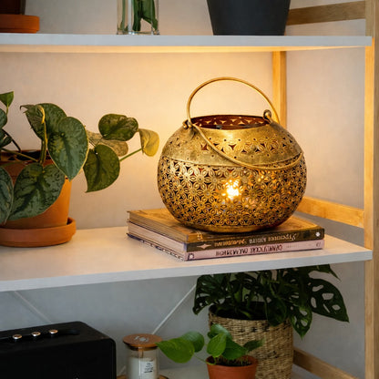 Gilded Lattice Lantern
