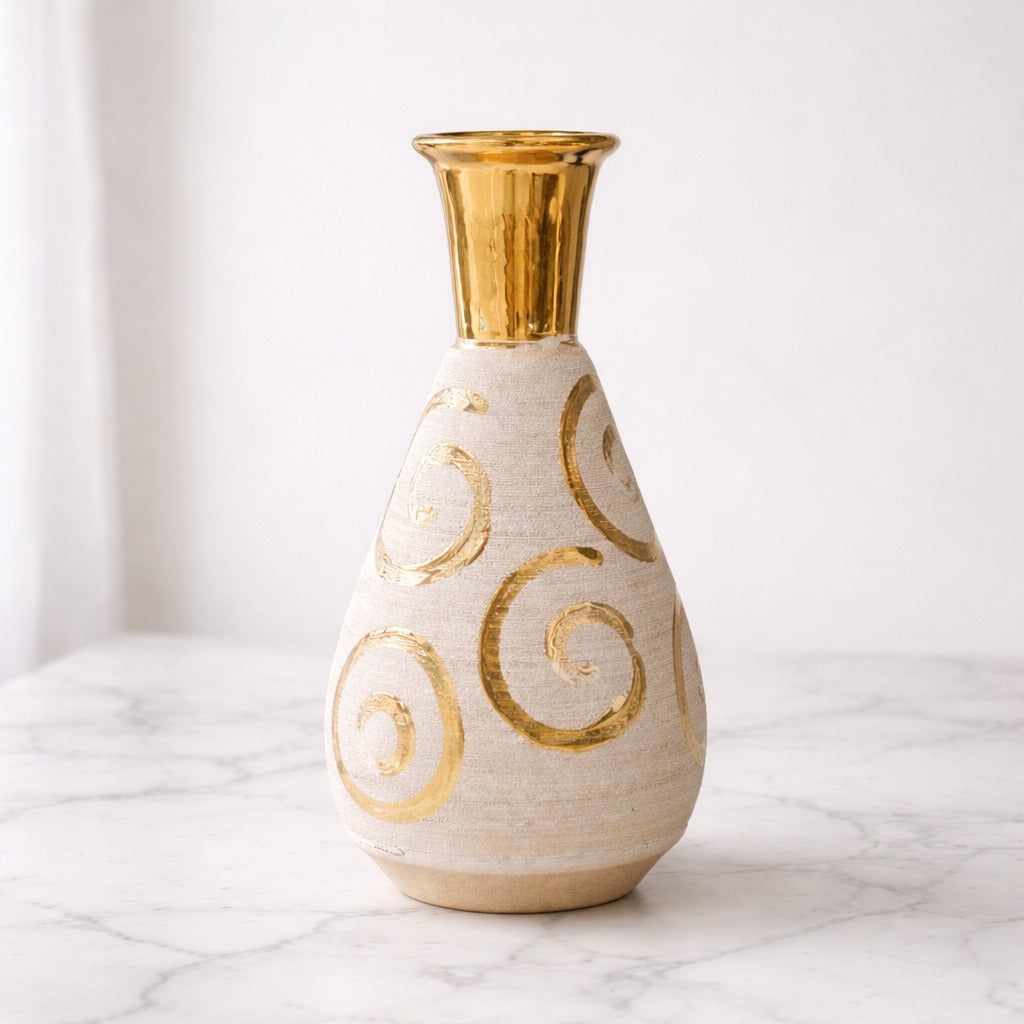 Golden Spiral Luxe Vase
