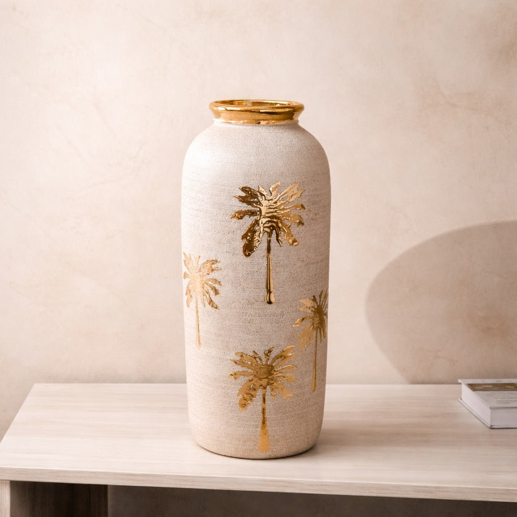 Golden Palm Vase