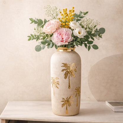 Golden Palm Vase
