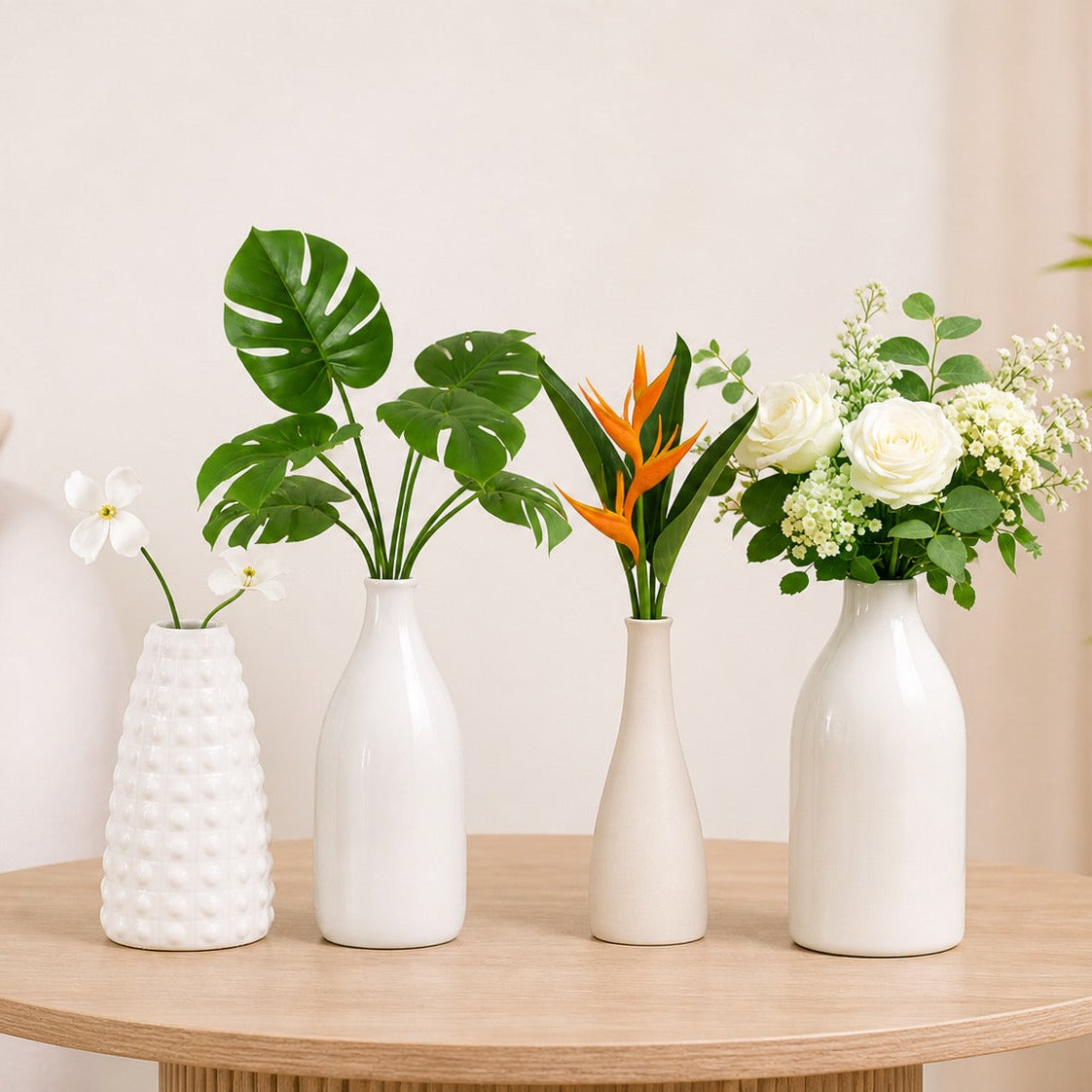Ivory Bloom Vase Collection