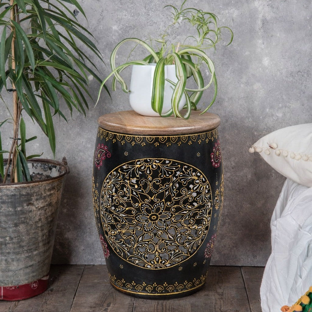Royal Mandala Accent Stool