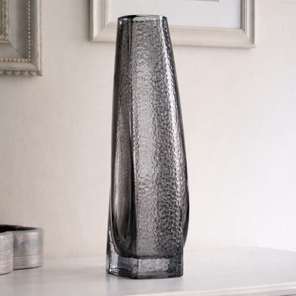 Charcoal Glass Vase
