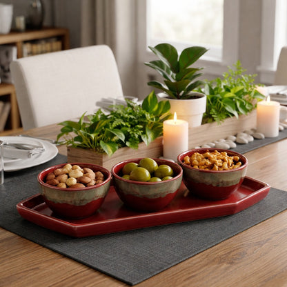 Lava Glaze Artisan Bowl & Tray Collection